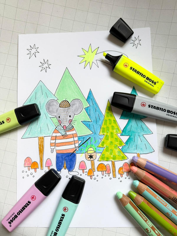 Waldmaus mit Räbeliecht