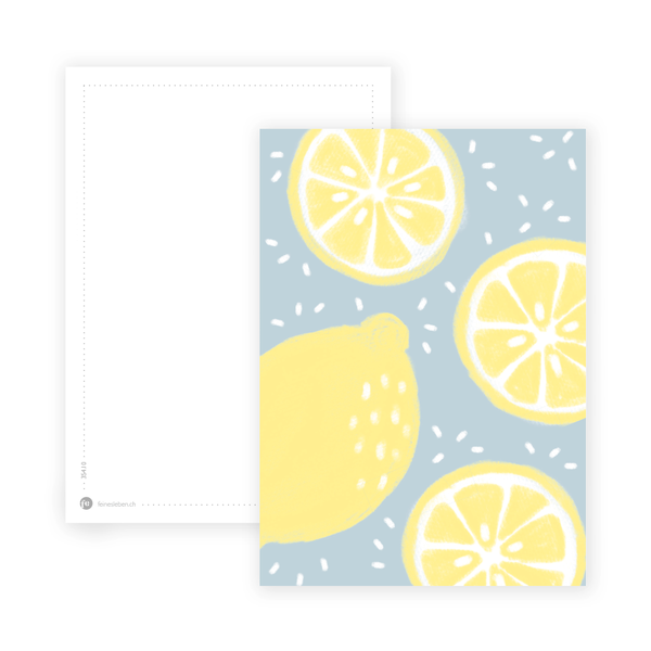 Postkarte Zitrone