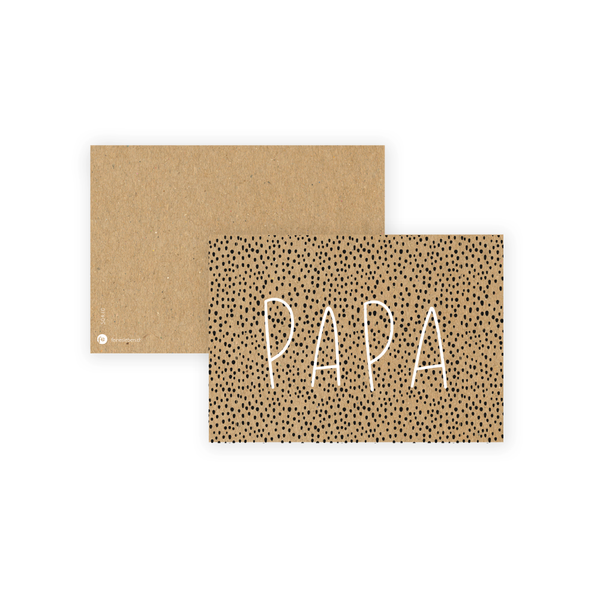 Papa | Midi carte postale muscade