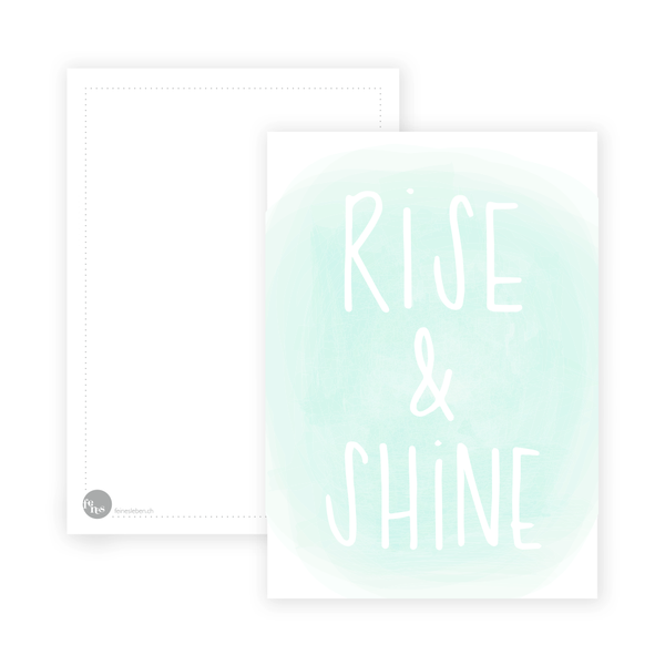 Postkarte Rise&Shine