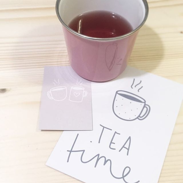 Postkarte Tea time 